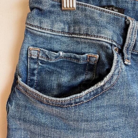 Talbots Wide Leg Crop Jean High Rise Como Wash Casual Denim Size 8 - Picture 7 of 16